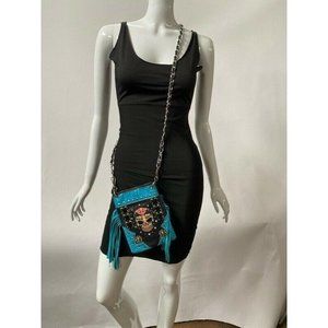Cowgirl Trendy Womens Sugar Skull Crossbody Bag